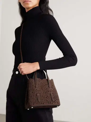 Alaïa Mina Laser-cut Suede Tote | Thumbnail 6
