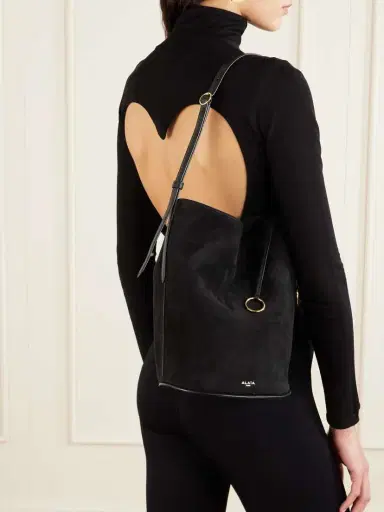 Alaïa Leather-trimmed Suede Tote | Thumbnail 6 Alaïa Leather-trimmed Suede Tote | Thumbnail 6