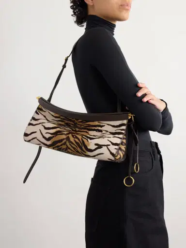 Alaïa Le Click Ew Medium Tiger-print Calf Hair And Leather Shoulder Bag | Thumbnail 2 Alaïa Le Click Ew Medium Tiger-print Calf Hair And Leather Shoulder Bag | Thumbnail 2