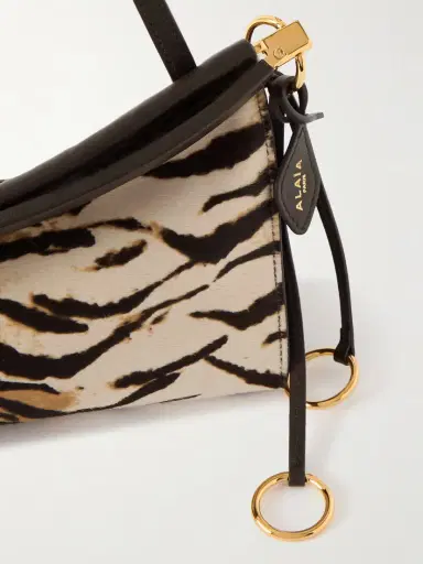 Alaïa Le Click Ew Medium Tiger-print Calf Hair And Leather Shoulder Bag | Thumbnail 4 Alaïa Le Click Ew Medium Tiger-print Calf Hair And Leather Shoulder Bag | Thumbnail 4