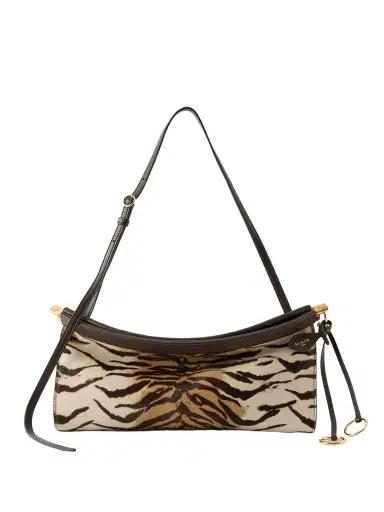 Alaïa Le Click Ew Medium Tiger-print Calf Hair And Leather Shoulder Bag | Thumbnail 1 Alaïa Le Click Ew Medium Tiger-print Calf Hair And Leather Shoulder Bag | Thumbnail 1
