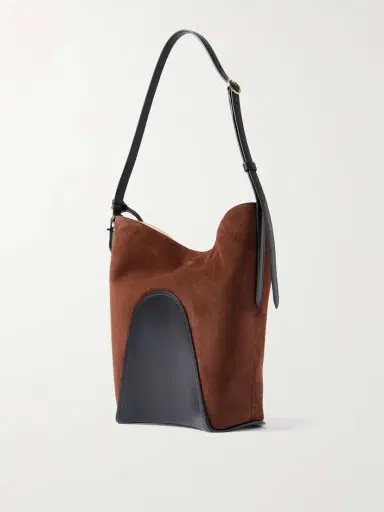 Alaïa Leather-trimmed Suede Tote | Thumbnail 3 Alaïa Leather-trimmed Suede Tote | Thumbnail 3
