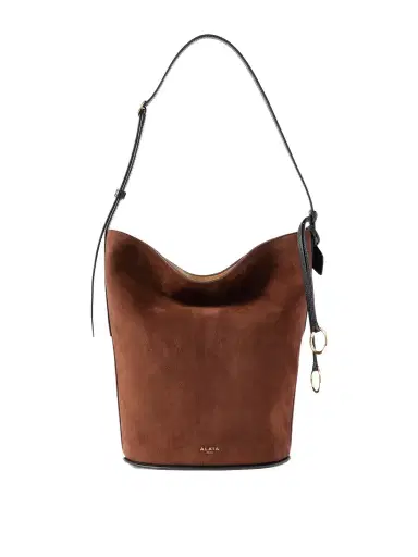 Alaïa Leather-trimmed Suede Tote | Thumbnail 1 Alaïa Leather-trimmed Suede Tote | Thumbnail 1