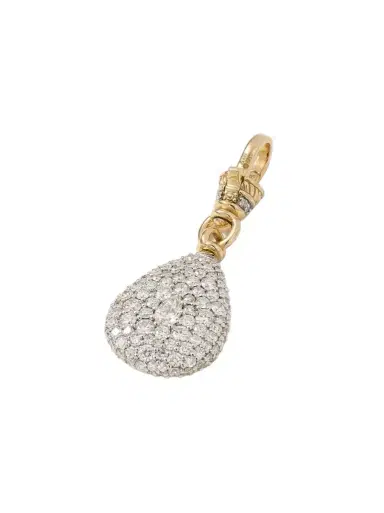 Lucy Delius Pear Pocket Watch Rhodium-plated 14-karat Gold Diamond Charm | Thumbnail 1 Lucy Delius Pear Pocket Watch Rhodium-plated 14-karat Gold Diamond Charm | Thumbnail 1