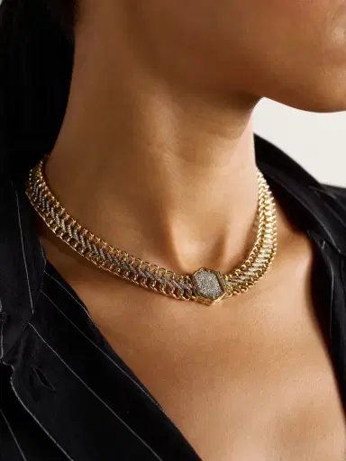 Lucy Delius Medusa 14-karat Recycled Gold Diamond Necklace | Thumbnail 2
