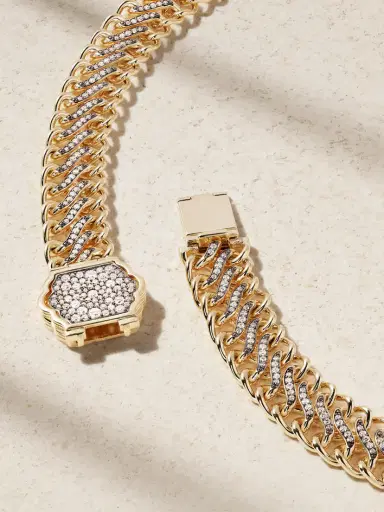 Lucy Delius Medusa 14-karat Recycled Gold Diamond Necklace | Thumbnail 3