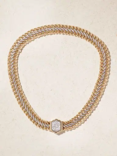 Lucy Delius Medusa 14-karat Recycled Gold Diamond Necklace | Thumbnail 4