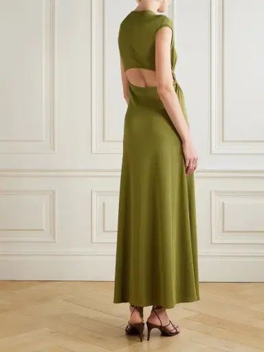 Christopher Esber Cutout Embellished Ribbed-jersey Maxi Dress | Thumbnail 3 Christopher Esber Cutout Embellished Ribbed-jersey Maxi Dress | Thumbnail 3