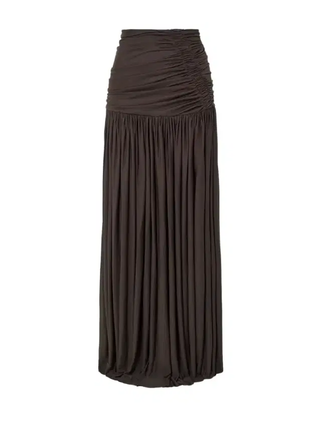 Orion Ruched Gathered Jersey Maxi Skirt
