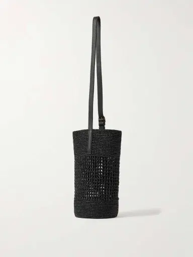 Khaite Billie Leather-trimmed Raffia Bucket Bag | Thumbnail 3 Khaite Billie Leather-trimmed Raffia Bucket Bag | Thumbnail 3