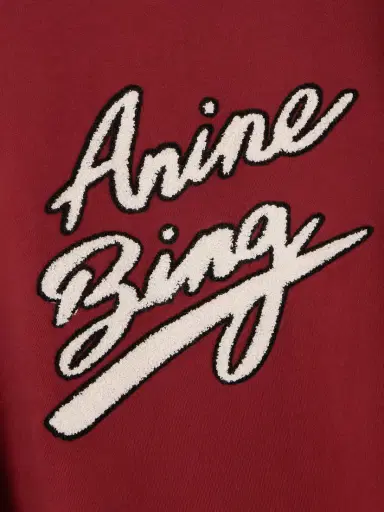 Anine Bing Miles Appliquéd Chenille-trimmed Cotton-jersey Sweatshirt | Thumbnail 4 Anine Bing Miles Appliquéd Chenille-trimmed Cotton-jersey Sweatshirt | Thumbnail 4