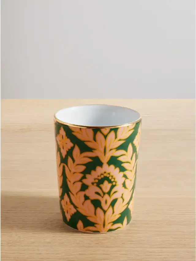 La DoubleJ Gold-plated Printed Porcelain Cup