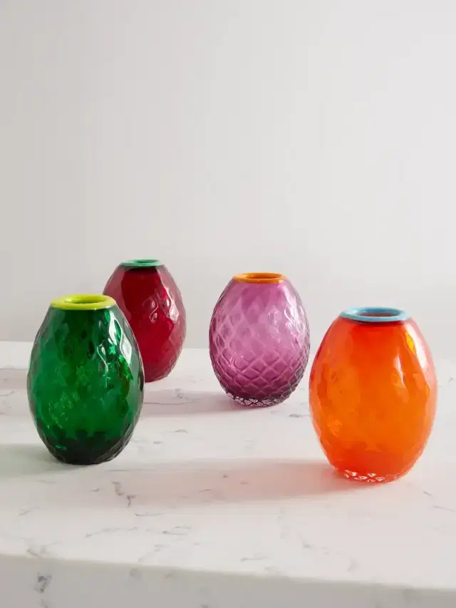 La DoubleJ Baby Egg Set Of Four Murano Glass Vases