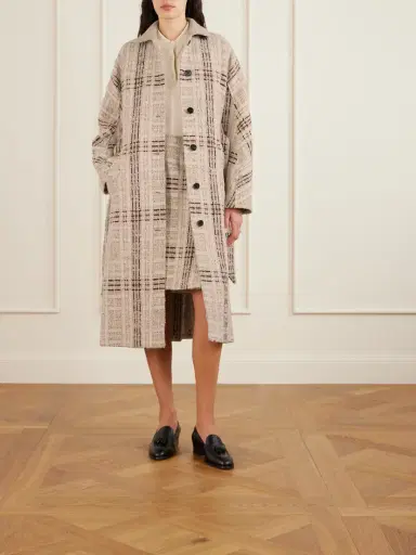 Loro Piana Checked Wool-blend Tweed Coat | Thumbnail 2 Loro Piana Checked Wool-blend Tweed Coat | Thumbnail 2
