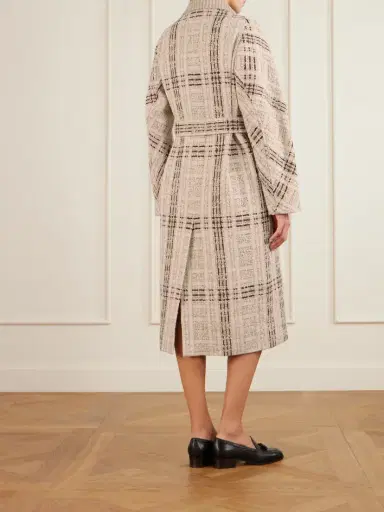Loro Piana Checked Wool-blend Tweed Coat | Thumbnail 3 Loro Piana Checked Wool-blend Tweed Coat | Thumbnail 3