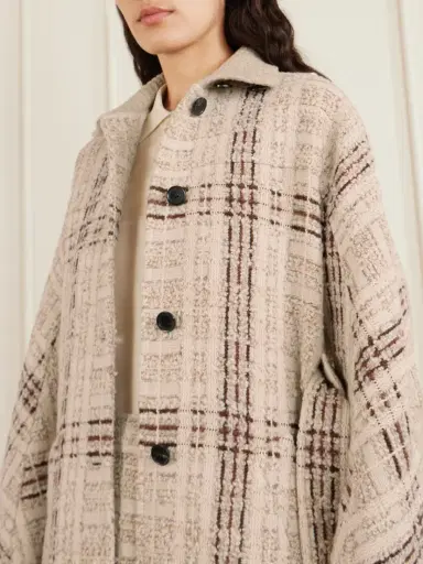 Loro Piana Checked Wool-blend Tweed Coat | Thumbnail 5 Loro Piana Checked Wool-blend Tweed Coat | Thumbnail 5