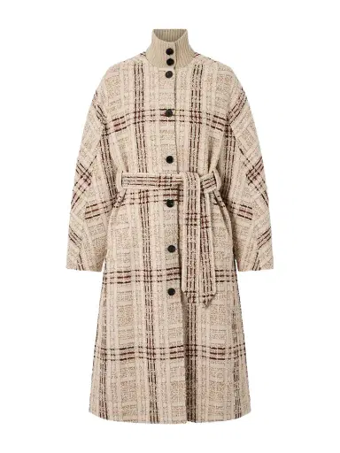Loro Piana Checked Wool-blend Tweed Coat | Thumbnail 1 Loro Piana Checked Wool-blend Tweed Coat | Thumbnail 1