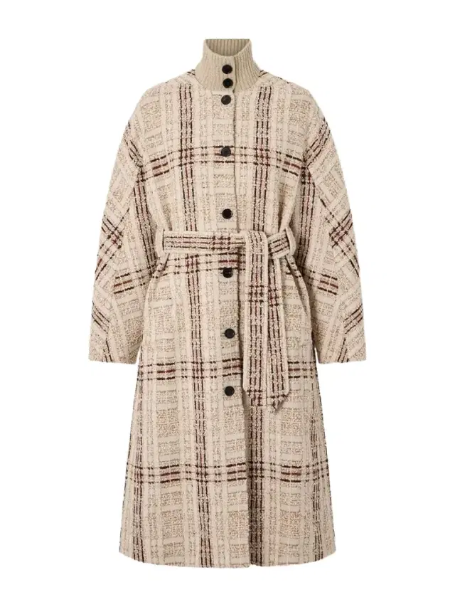 Loro Piana Checked Wool-blend Tweed Coat