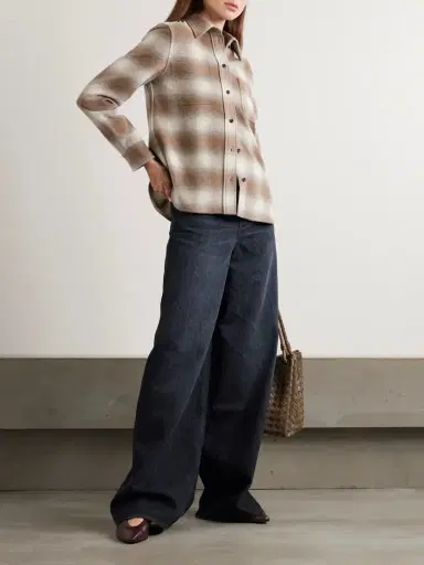 Loro Piana Checked Wool And Cashmere-blend Flannel Shirt | Thumbnail 2