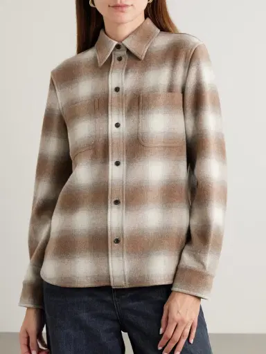 Loro Piana Checked Wool And Cashmere-blend Flannel Shirt | Thumbnail 3