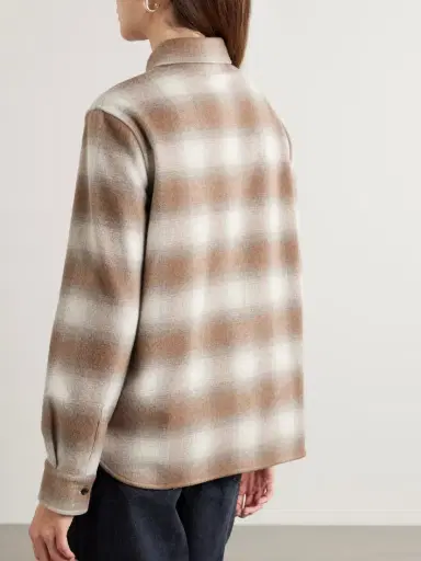 Loro Piana Checked Wool And Cashmere-blend Flannel Shirt | Thumbnail 4