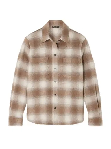 Loro Piana Checked Wool And Cashmere-blend Flannel Shirt | Thumbnail 1