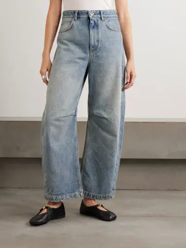 Loewe Embroidered High-rise Barrel-leg Jeans | Thumbnail 3 Loewe Embroidered High-rise Barrel-leg Jeans | Thumbnail 3
