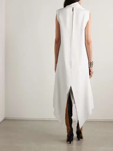Khaite Loell Draped Duchesse-satin Midi Dress | Thumbnail 3