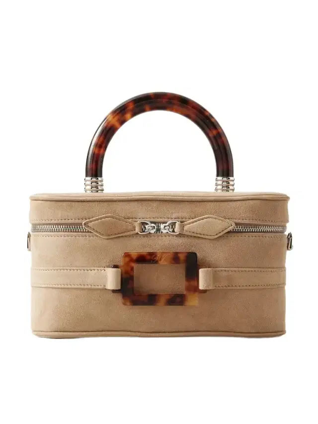 Belle Vivier Vanity Mini Buckled Suede Clutch