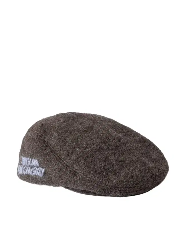 Ivy Embroidered Wool-blend Flat Cap