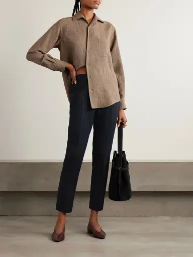 Loro Piana Ralph Pleated Cashmere Straight-leg Pants | Thumbnail 2 Loro Piana Ralph Pleated Cashmere Straight-leg Pants | Thumbnail 2