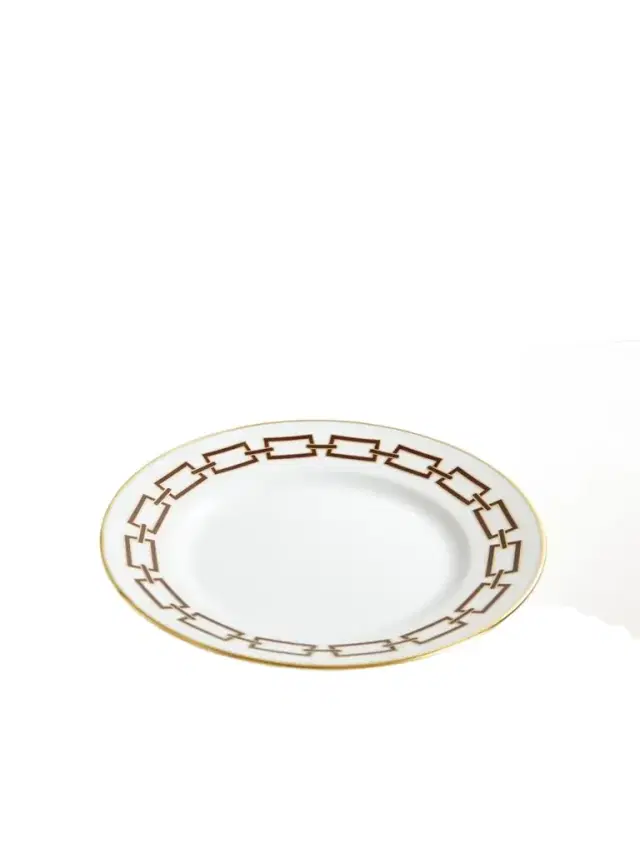 Catene Gold-plated Porcelain Dessert Plate