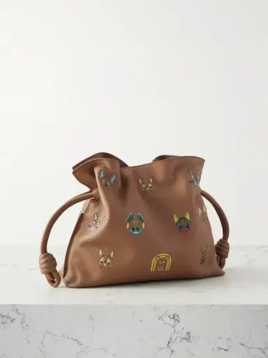 Loewe + Louis Wain Flamenco Cats Mini Printed Leather Clutch | Thumbnail 3
