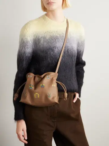 Loewe + Louis Wain Flamenco Cats Mini Printed Leather Clutch | Thumbnail 6