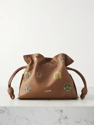 Loewe + Louis Wain Flamenco Cats Mini Printed Leather Clutch | Thumbnail 1