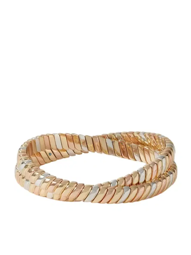The Double Cobra Silver-, Gold- And Rose Gold-tone Bracelet