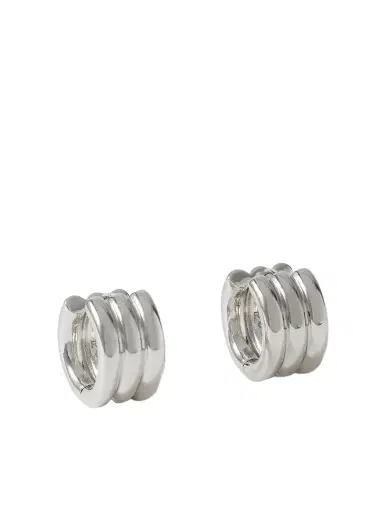 Roxanne Assoulin The Triple Tube Silver-tone Hoop Earrings | Thumbnail 1