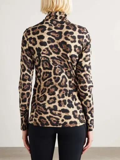 Goldbergh Leona Leopard-print Stretch Recycled-jersey Half-zip Top | Thumbnail 4 Goldbergh Leona Leopard-print Stretch Recycled-jersey Half-zip Top | Thumbnail 4