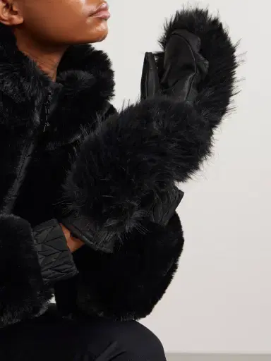 Goldbergh Hill Plush-trimmed Padded Leather Ski Gloves | Thumbnail 2