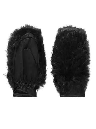 Goldbergh Hill Plush-trimmed Padded Leather Ski Gloves | Thumbnail 1