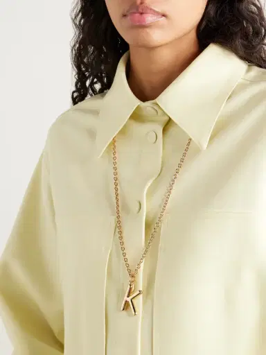 Roxanne Assoulin Puffy Initial Gold-tone Necklace | Thumbnail 2