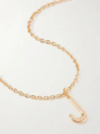 Roxanne Assoulin Puffy Initial Gold-tone Necklace | Thumbnail 5