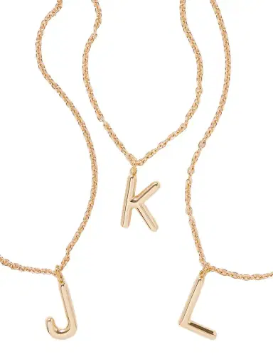 Roxanne Assoulin Puffy Initial Gold-tone Necklace | Thumbnail 1