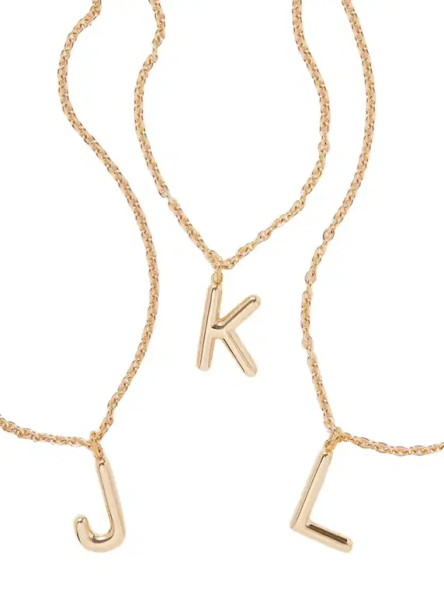 Roxanne Assoulin Puffy Initial Gold-tone Necklace