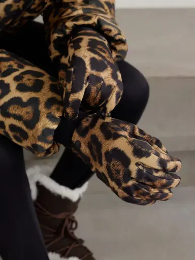 Goldbergh Softy Padded Jaguar-print Ski Gloves | Thumbnail 2
