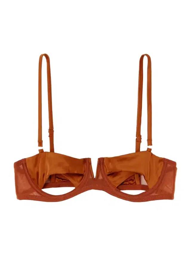 Maxim Cutout Stretch-silk Underwired Balconette Bra
