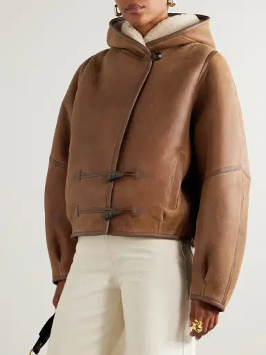 Isabel Marant Amiel Leather-trimmed Shearling Hooded Jacket | Thumbnail 3