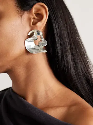 Dinosaur Designs Wave Silver-plated Earrings | Thumbnail 2