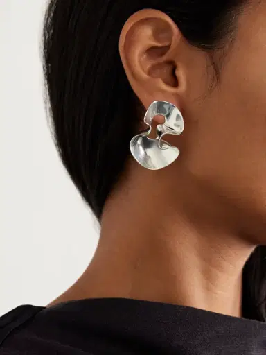 Dinosaur Designs Wave Silver-plated Earrings | Thumbnail 4