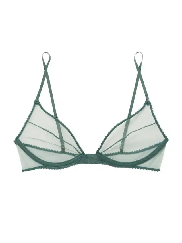 Perle Plunge Satin-trimmed Mesh Underwired Bra